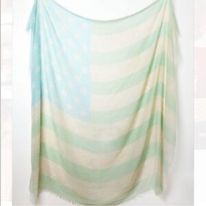 Free People Tattered Flag Scarve in Mint colors